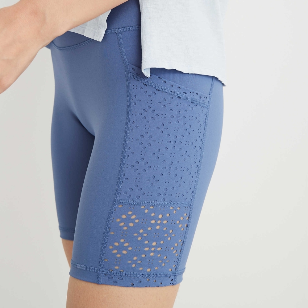 Aerie Move laser-cut high-waisted bike shorts